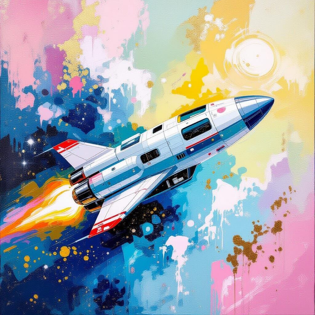 Spaceship's Rococo Metamodern Star Journey