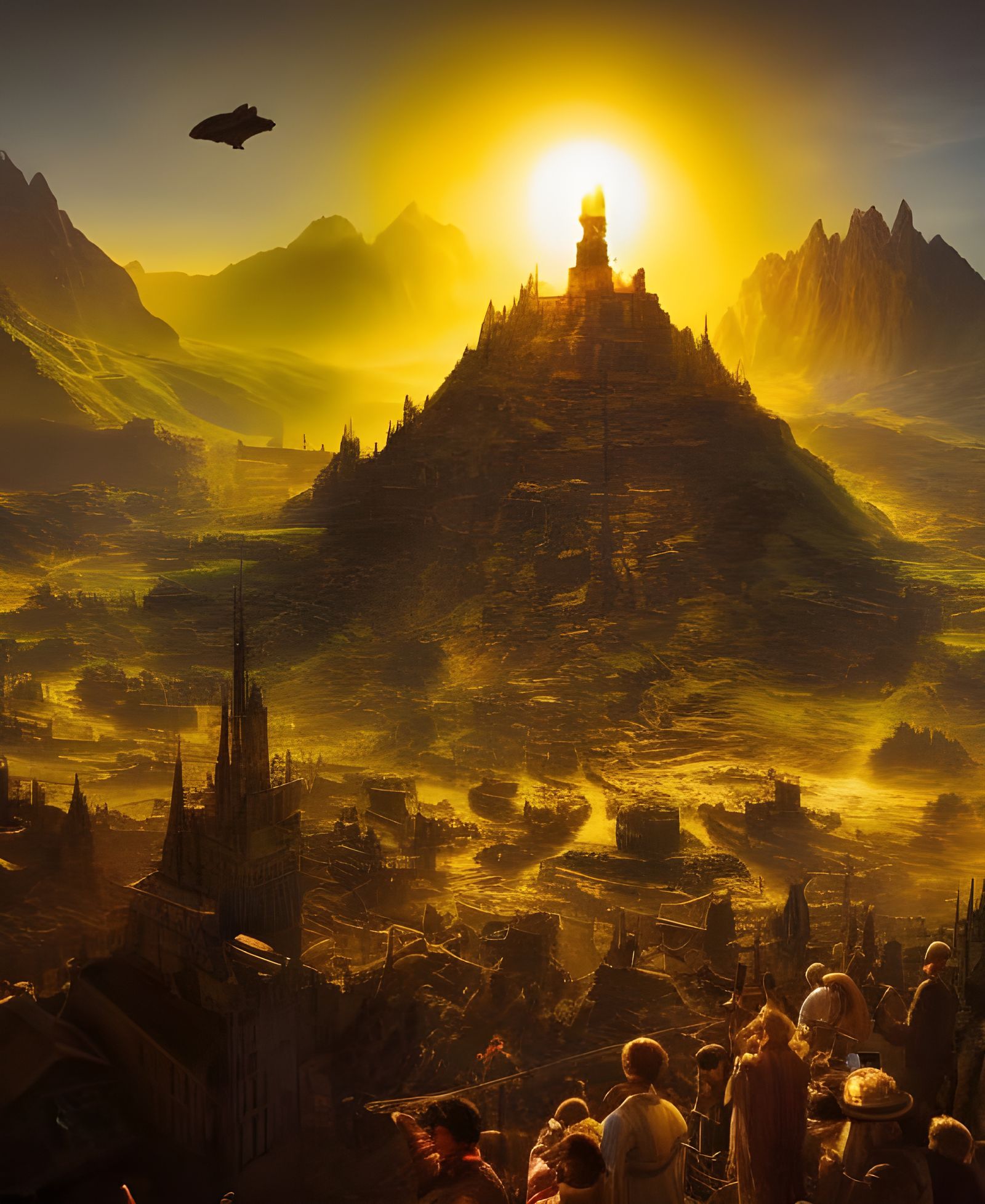 Surreal Spaceship Emerges in Hyperdetailed Abstract Art