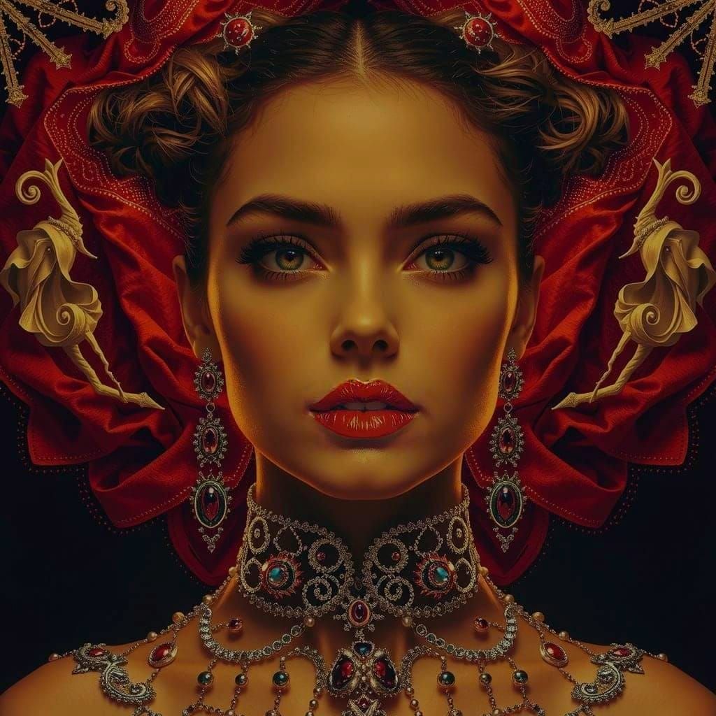 Close Up of Full Red Lips