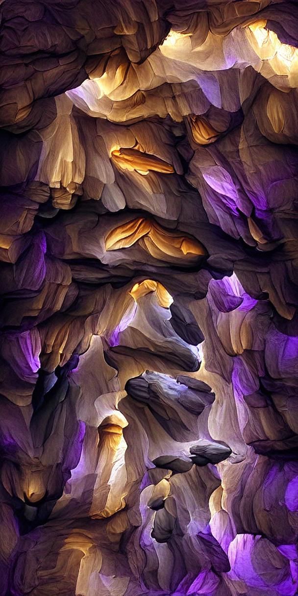 Cave Interior Featuring Rock Formations