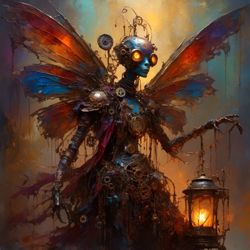 Angel queen of the cyberpunk fairy´s