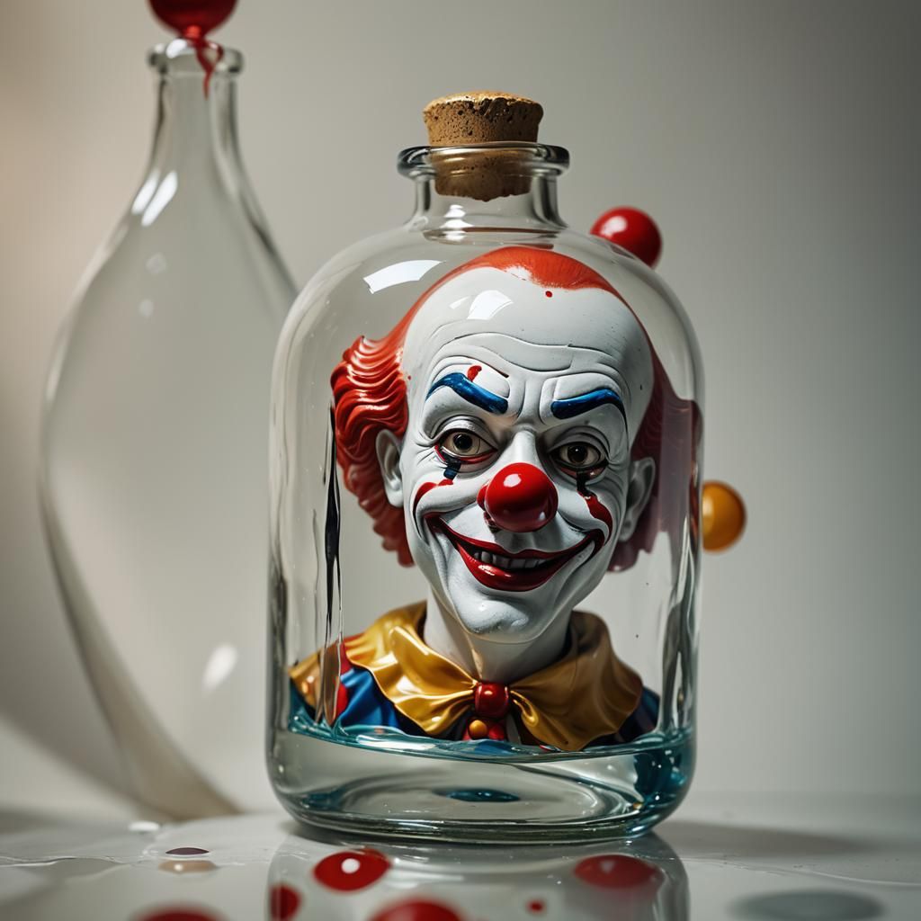 Clown in a Bottle: Surreal Macro Photography