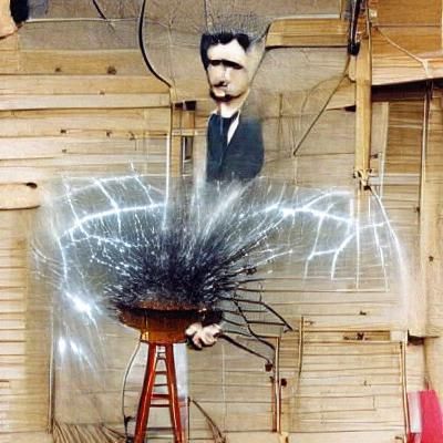 Nikola Tesla Portrait in Photorealistic Style