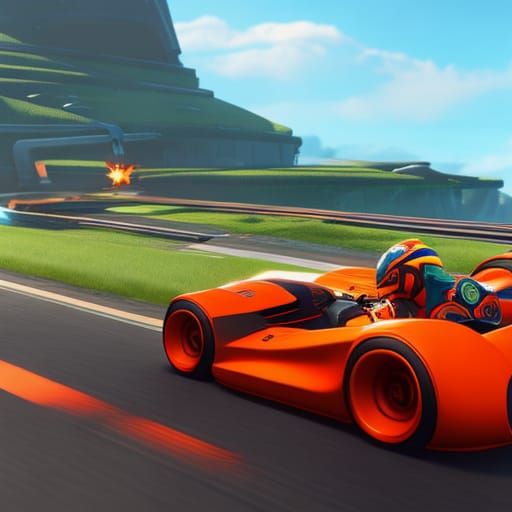 Hyperdetailed Mario Kart Concept Art in 8K