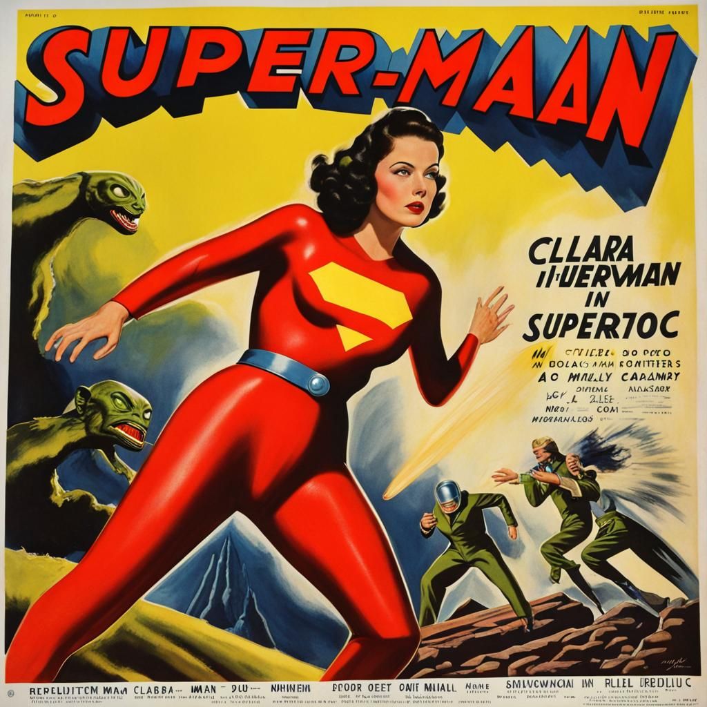 Superwoman in Action: Vintage Movie Poster Art