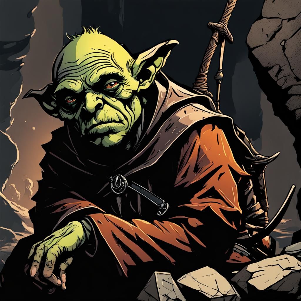 Goblin Archer: Darkest Dungeon Portrait in Cell Shading
