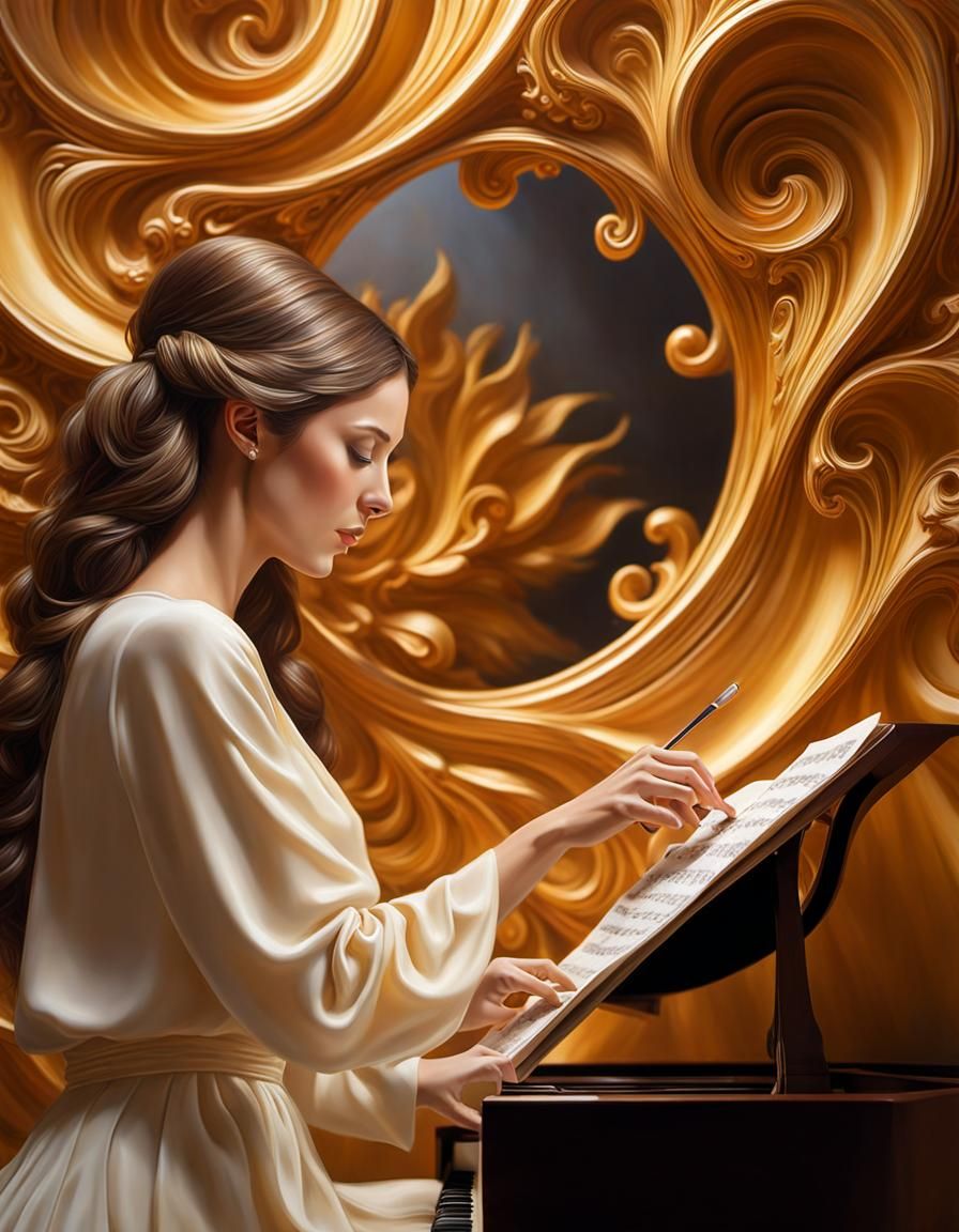 Painter Creates Pianist in Hyper-Realistic Oil Painting