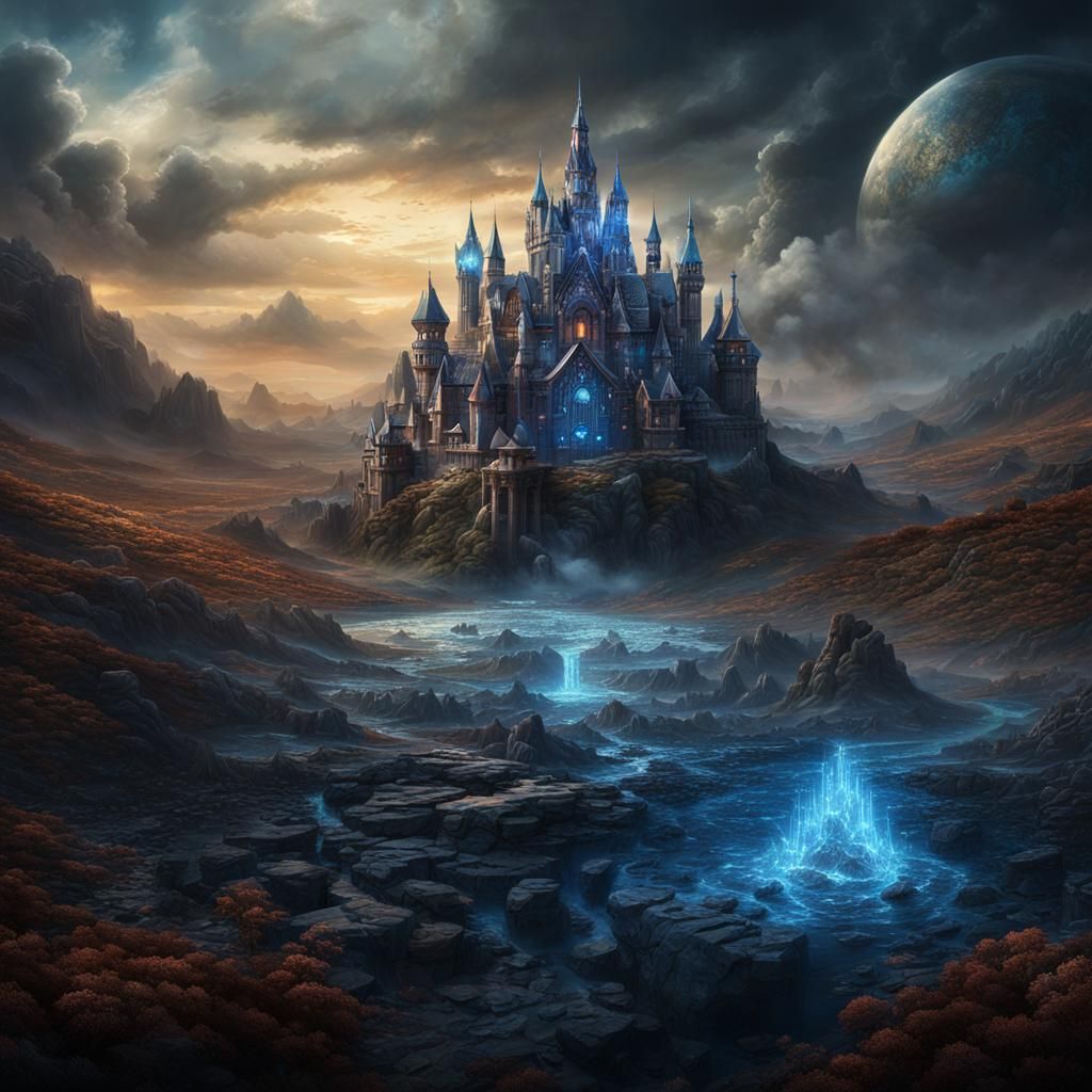 Mystical Hand Radiating Crystalline Energy