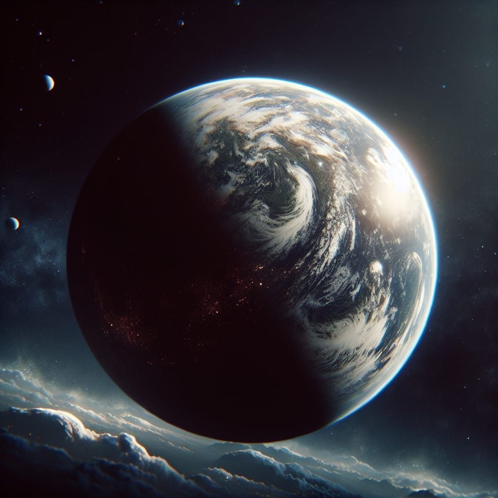 Cinematic Super-Terrestrial Planet Film Still