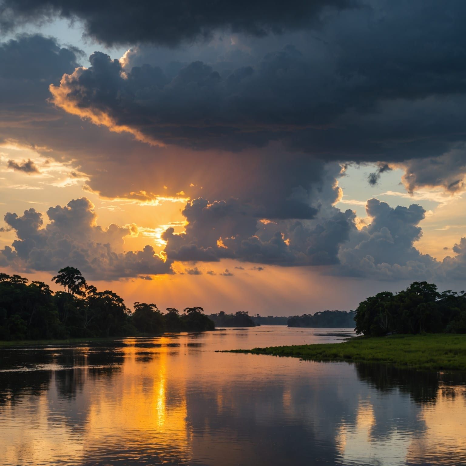 Amazon River: Sunrise After the Storm