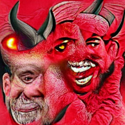 Stylized Image of Satan in Dark Setting