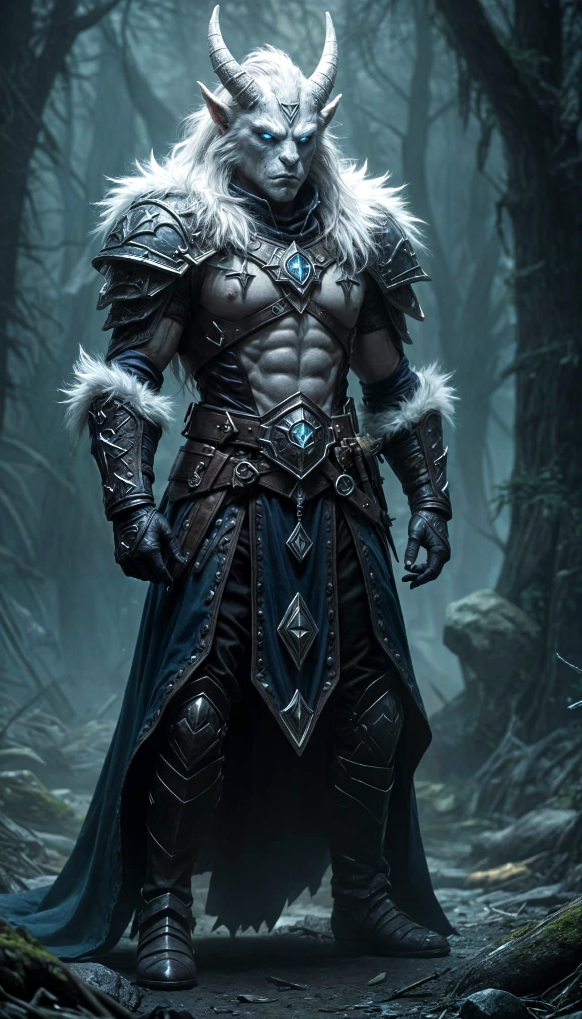 Epic Dragonborn Cleric in Realistic Dark Fantasy Style