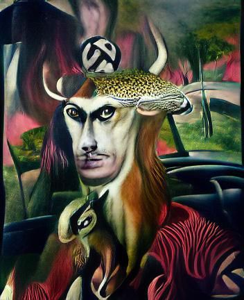 Surreal Impala in Style of Otto Dix