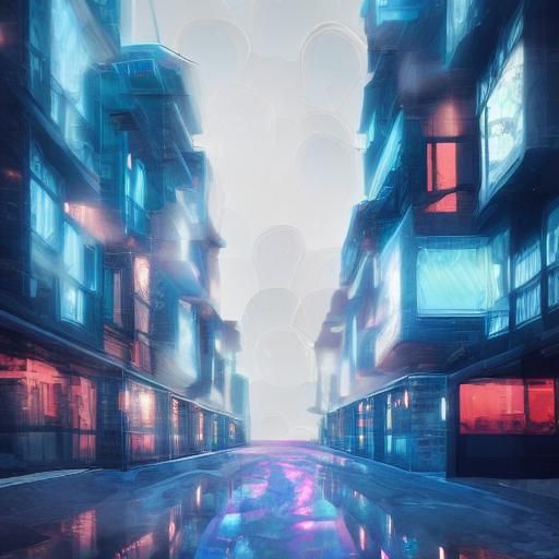 Cosmic Neon Crystal Lake in Buryatia at Sunset