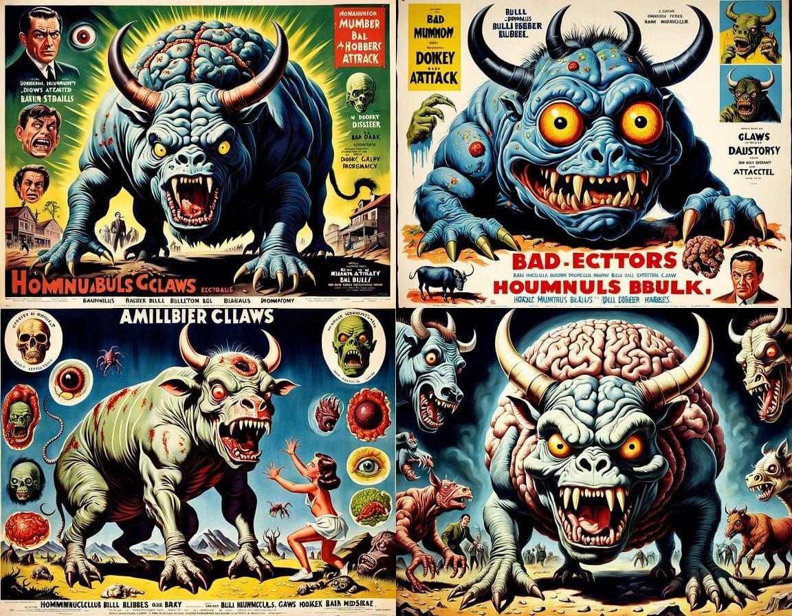 1950s Movie Poster: Bizarre Mutant Horror