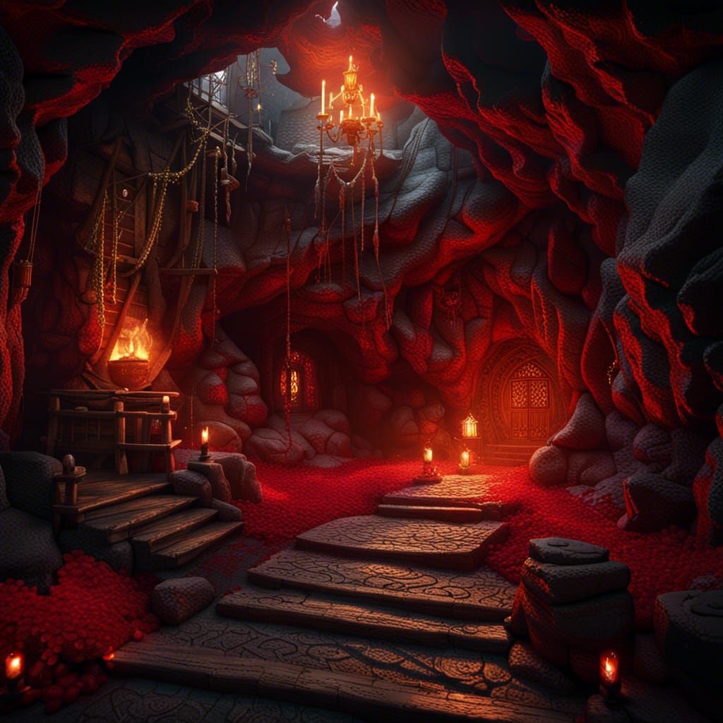 Magical Pirate Cave Hideout with Treasure