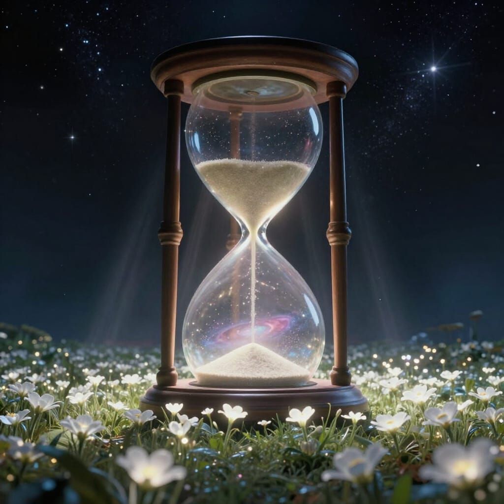 Colossal Hourglass in Starry Void: The Last Grain of 2025