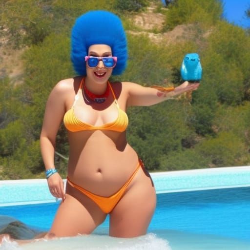 Marge Simpson in Bikini: AI-Generated Image