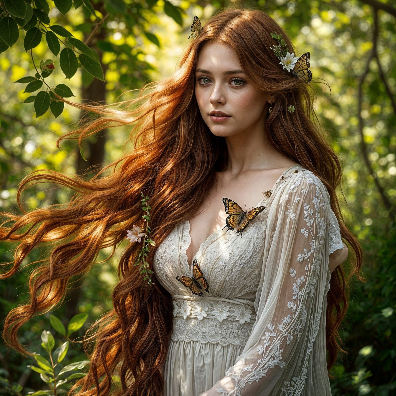 Ethereal Beauty in a Sunlit Glade