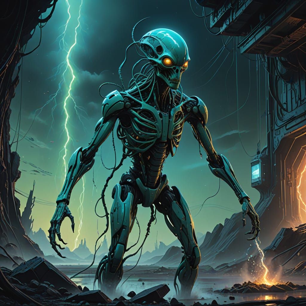 Ethereal Alien in a Dreamlike Deworming Ritual