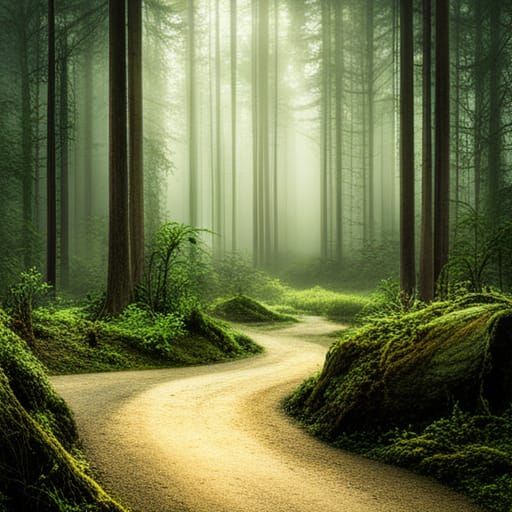 Forest Spirit in Shadows with Glowing Eyes