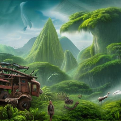 Jurassic Park Island Concept Art in Unreal Engine 5