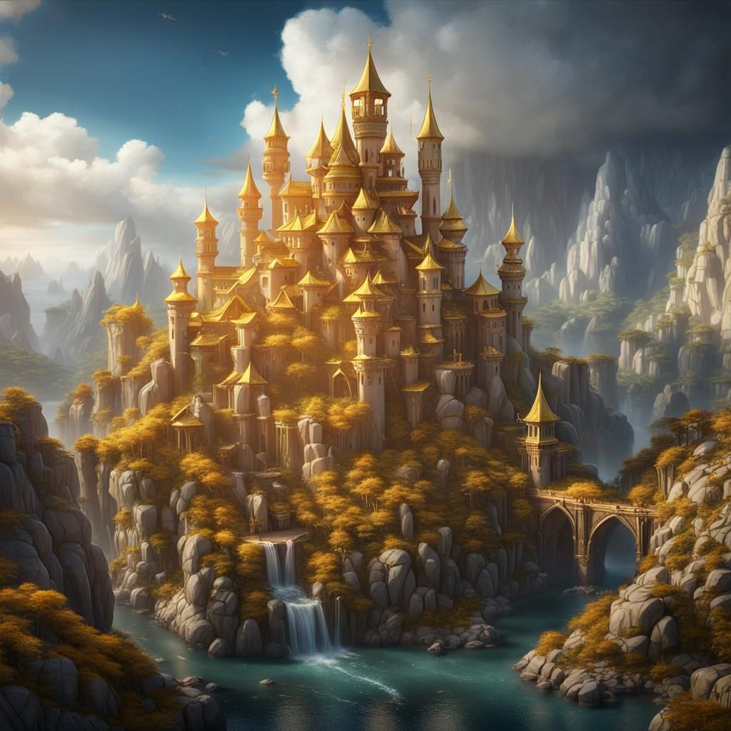 Magical Citrine Kingdom Inspired by Ancient Russia