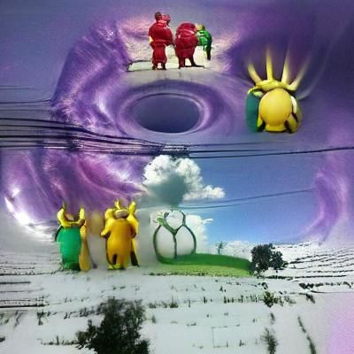 The Teletubbies: AI Generated Image