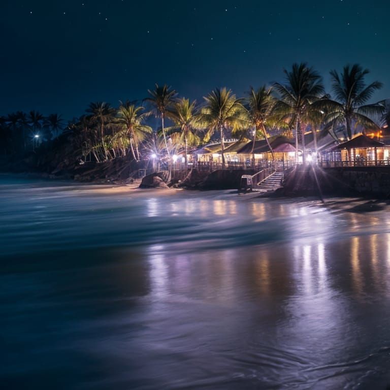 Surreal Beach Holiday Reflections in Digital Art