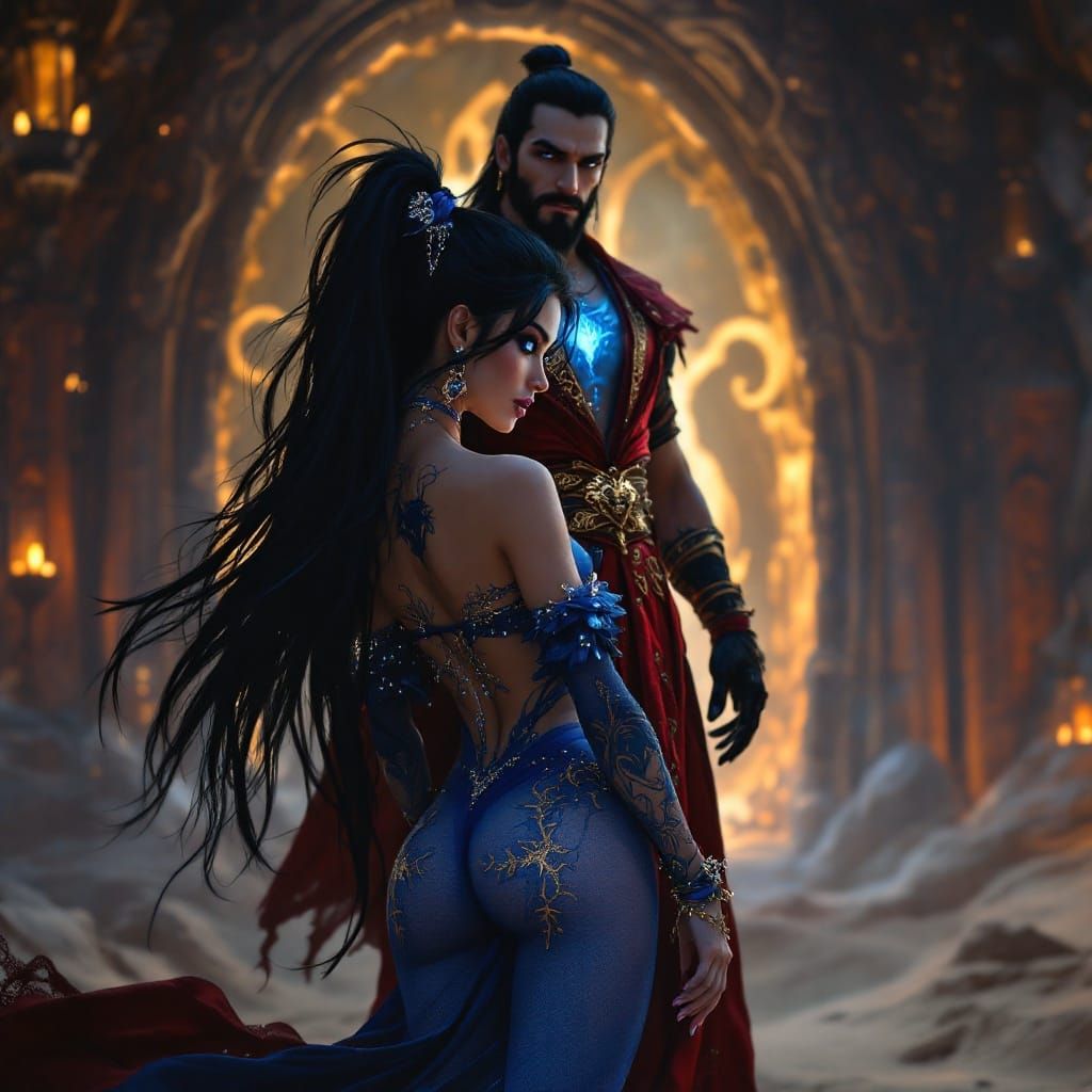 Mystical Desert Encounter with Female Goth Princess Jasmine ...