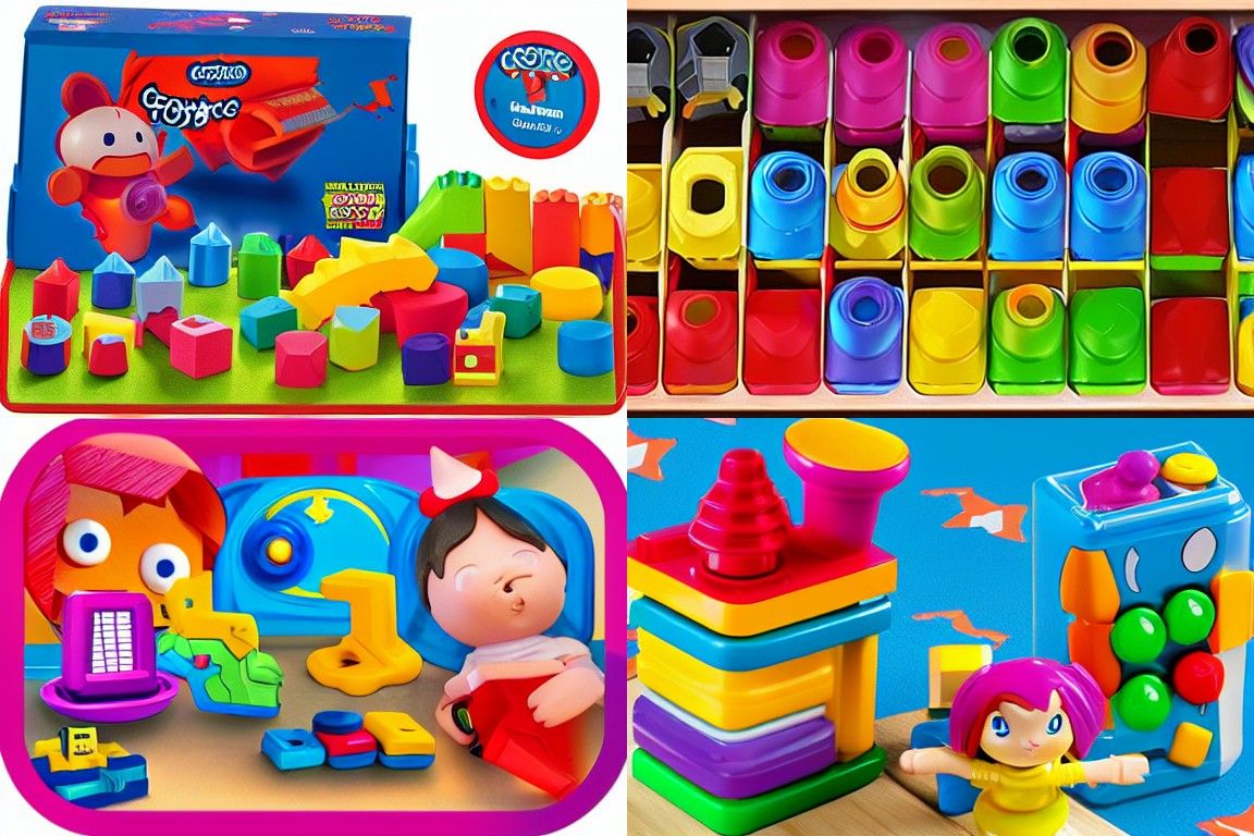 Vibrant Toycore Aesthetic Still Life