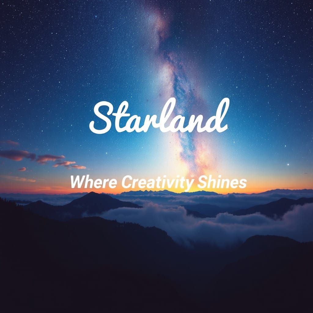 Ethereal Starland Dreamscape in Dreamy Letters