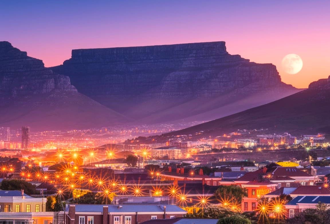 Cape Town Twilight with Table Mountain