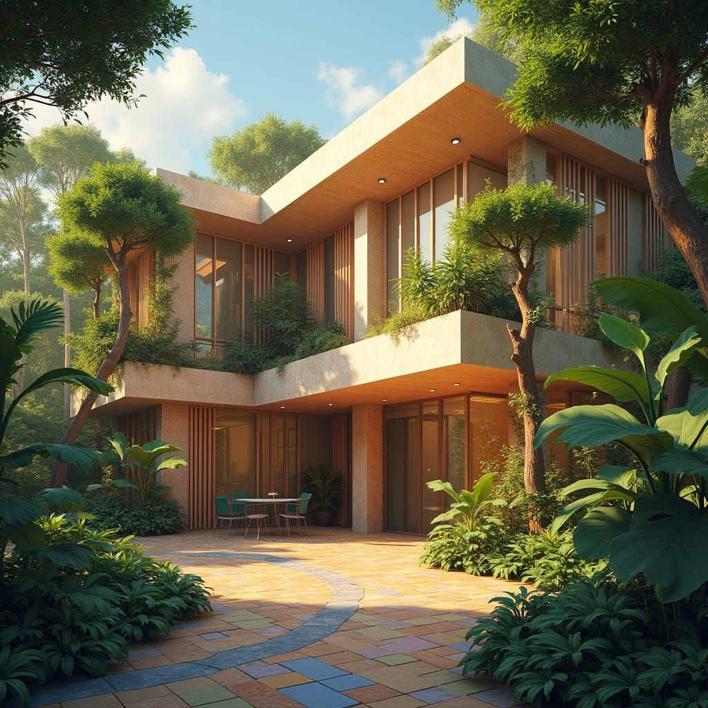 Naimisa Clinic in Lush Environment: Fantasy Concept Art