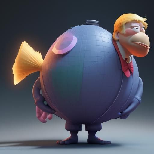 Donald Trump as Pixar-Style 3D Art