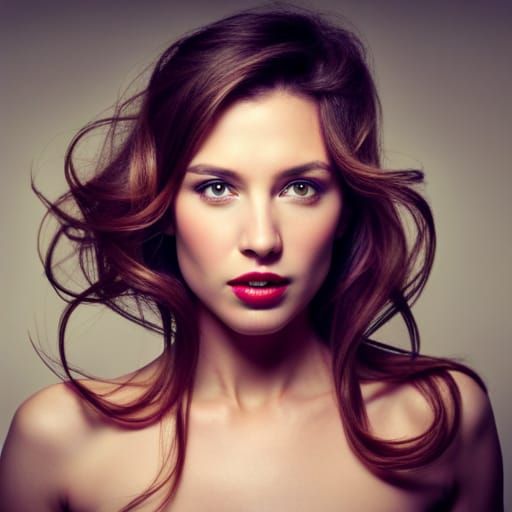 Elegant Female Portrait with Floral Adornment