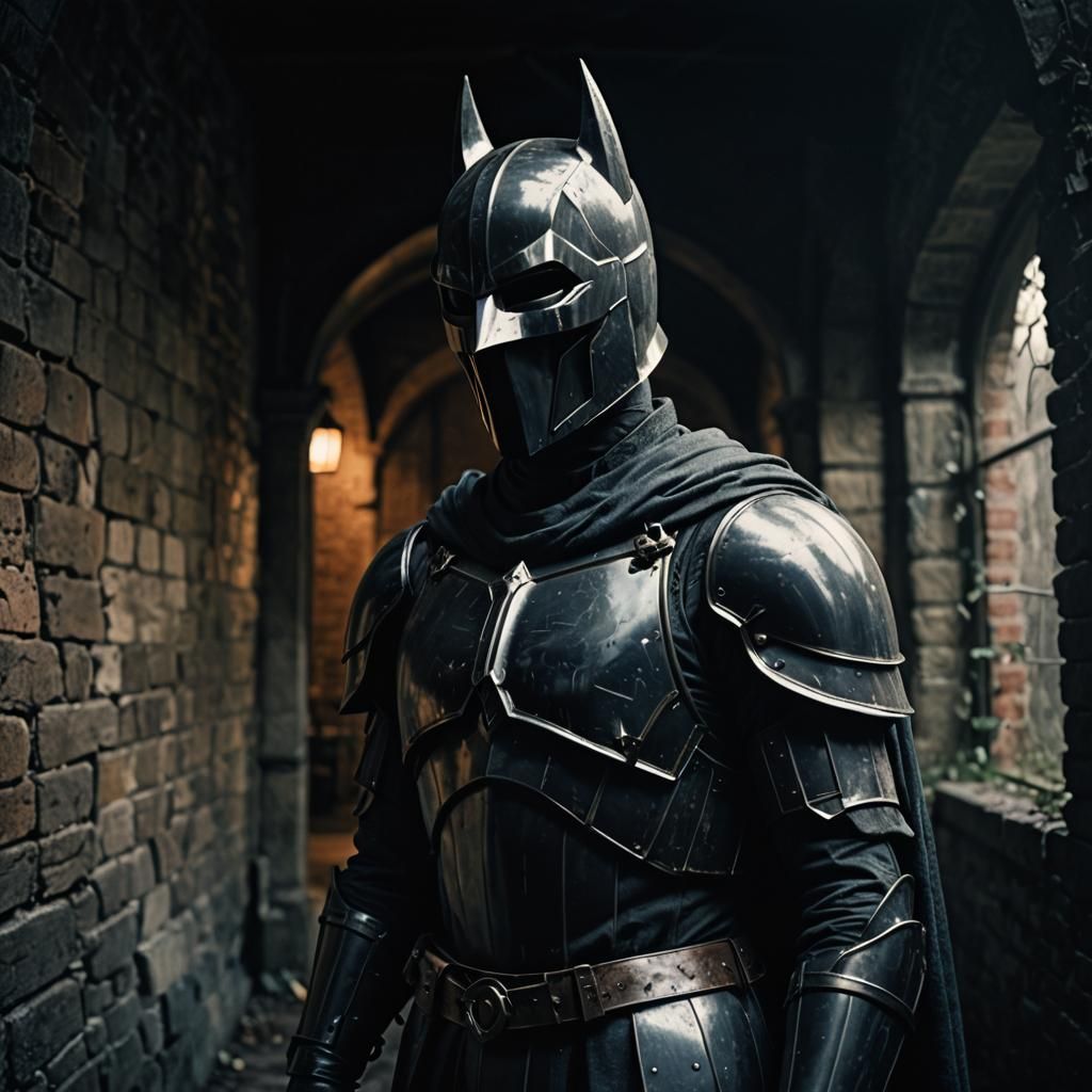 Eerie Translucent Knight in Dark Vintage Photo