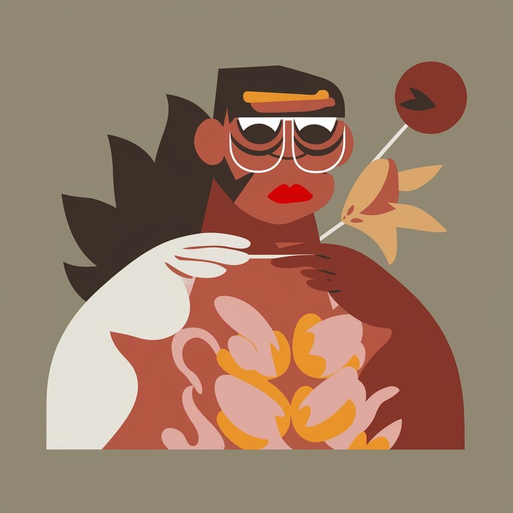 Surreal Minimalist Abstract Texture with Analogous Colors