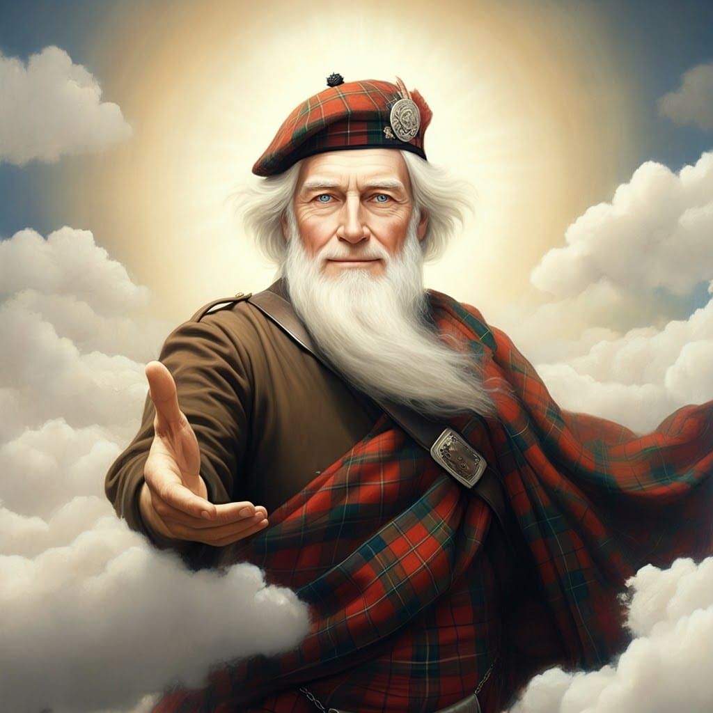 God Almighty as Scottish Fraser Gentleman