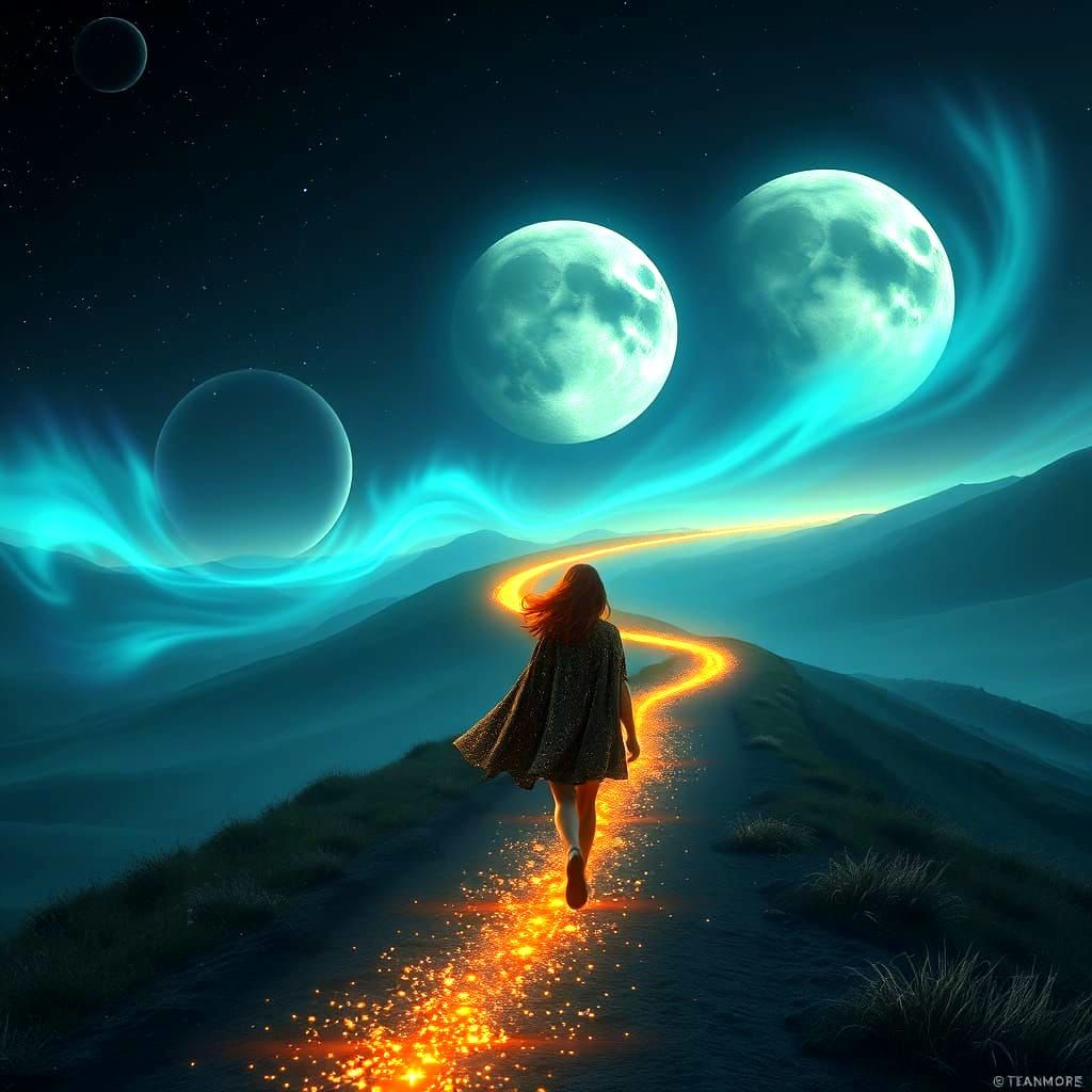 Epic Celestial Road in a Stunning Digital Painting