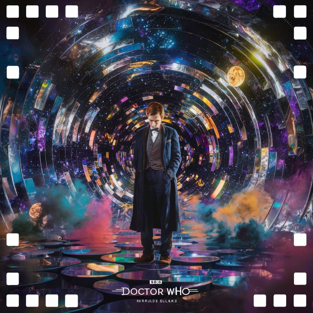 Doctor Who in Galaxy with Bad Wolf Graffiti