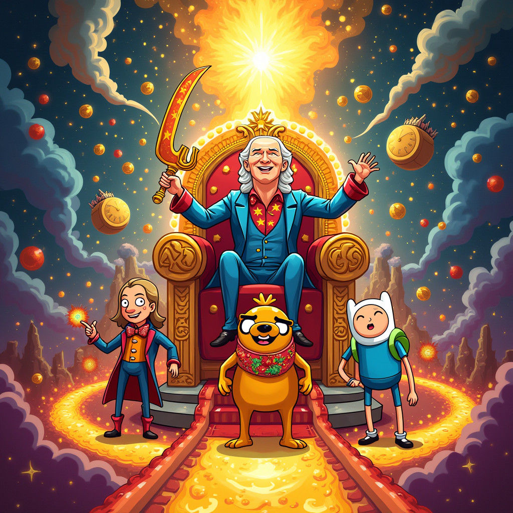 Adventure Time Style Poster with Burrito Throne