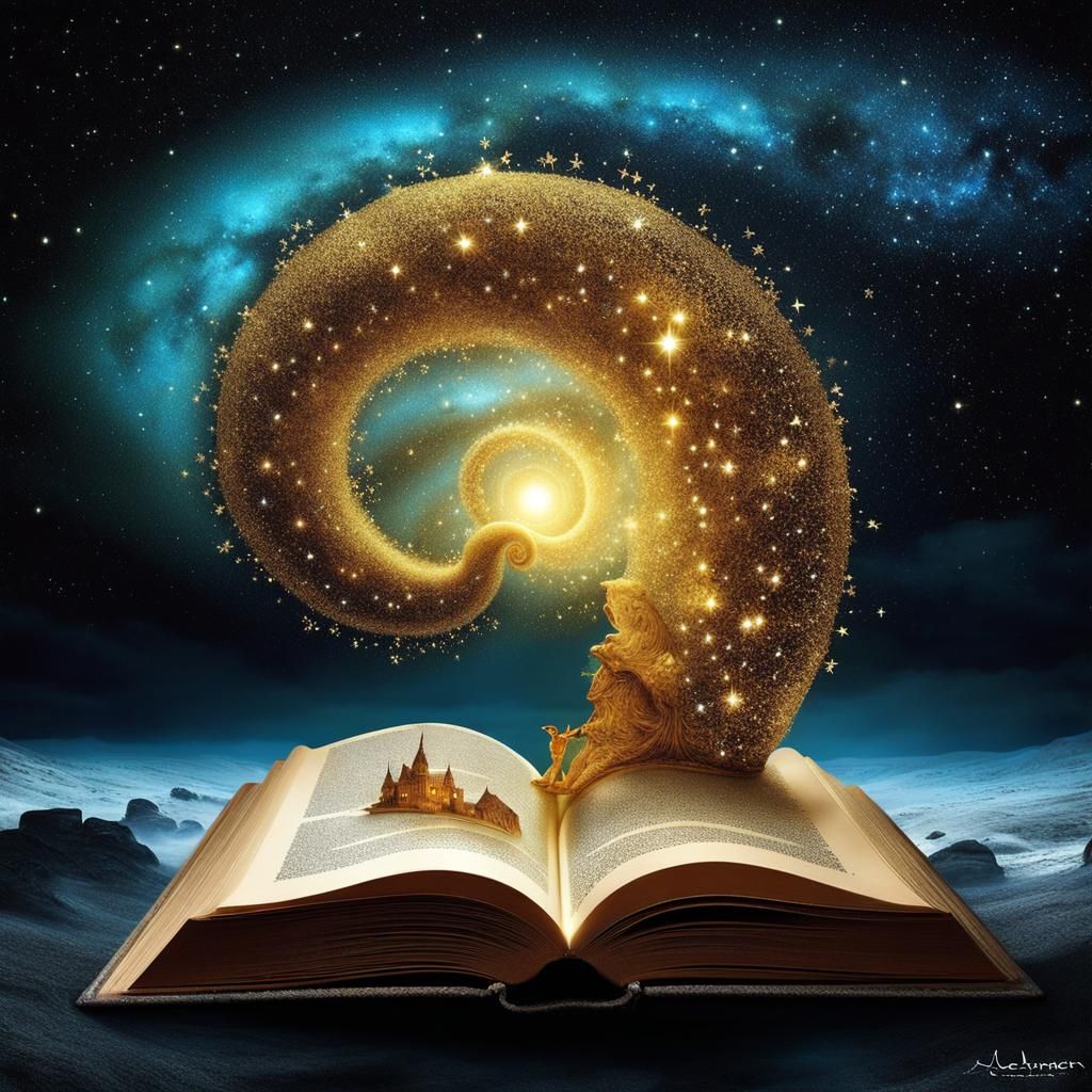 Surreal Spiral Portal Emerges From Book