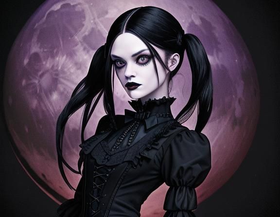 Gothic Teenage Portrait: Wednesday Addams Dance