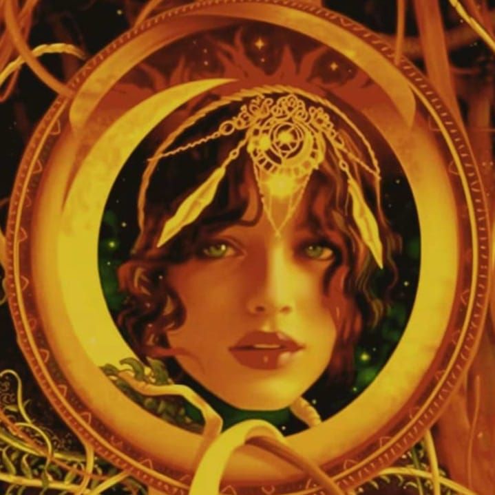 Mysterious Goddess with Wet-Look Skin and Intricate Headdres...