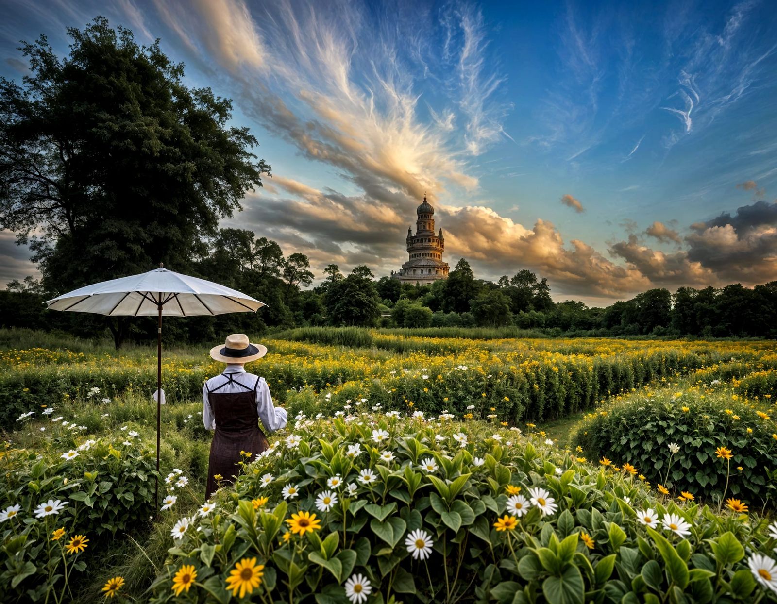 Surreal Restaurant Scene with Beautiful Aliens