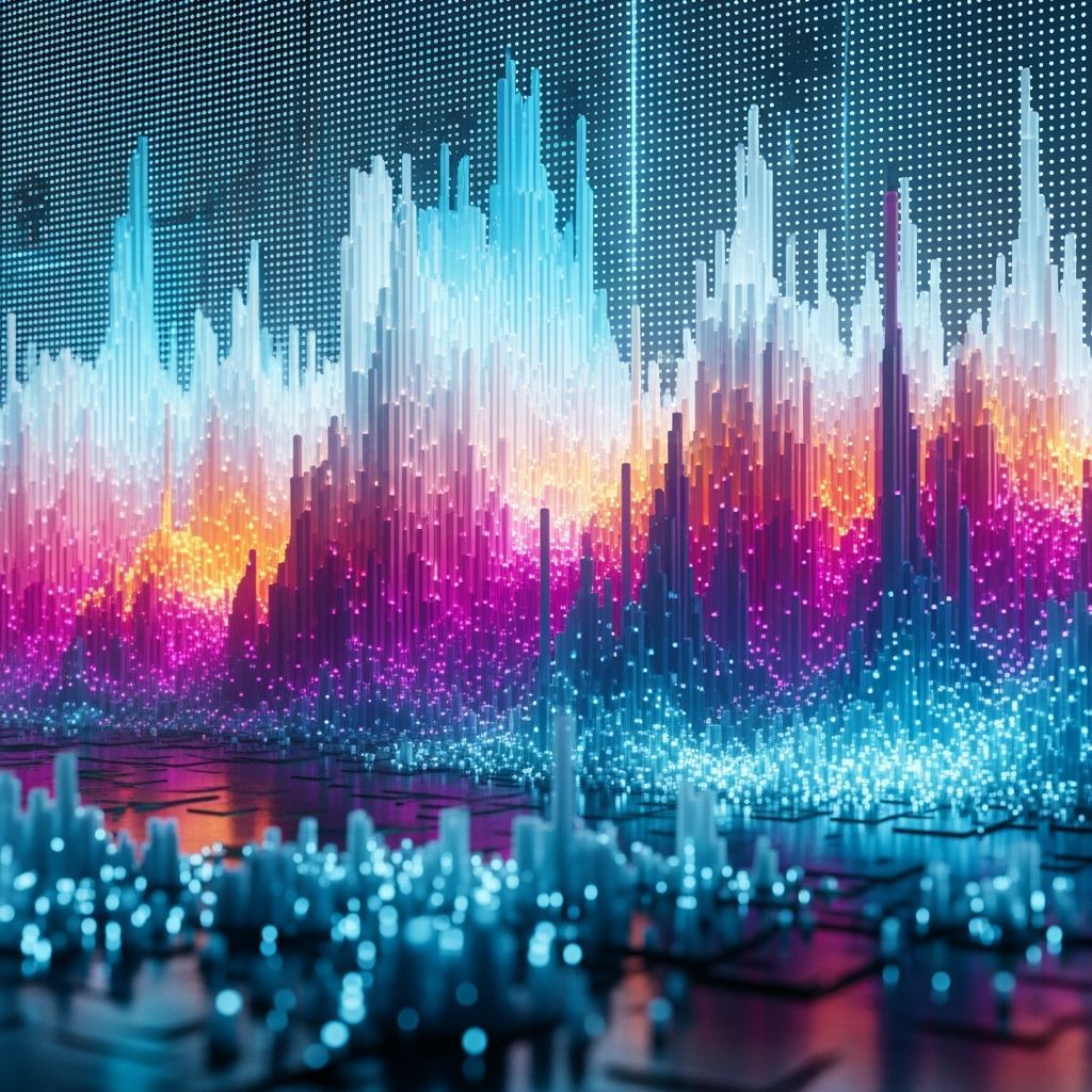 Fluorescent Dot Matrix Display Panel in Neon Style