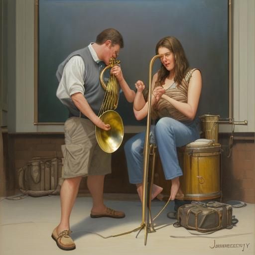 Love is Better Than a Warm Trombone Painting