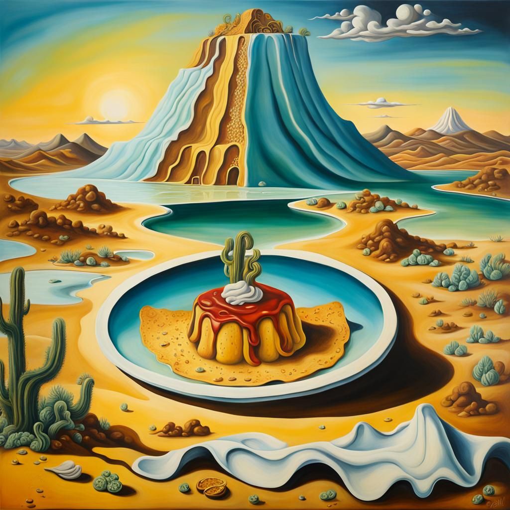 Surreal Taco Landscape Inspired by Salvador Dali