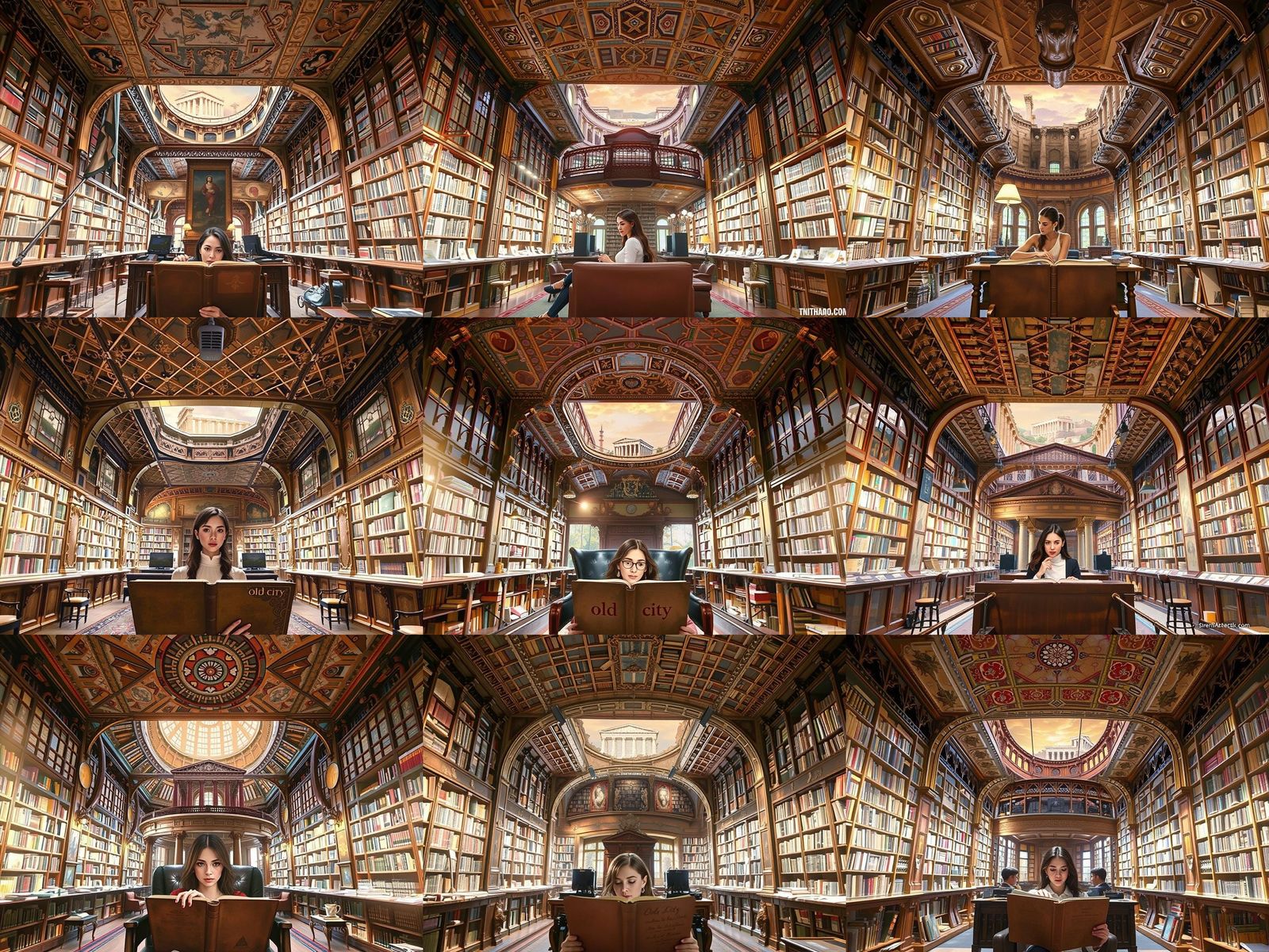 Woman Reading About Old City Near Acropolis